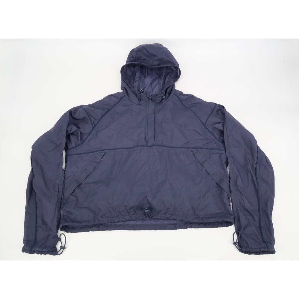 Outdoor Voices Women's Large Navy Packable Windbreaker‎ Jacket Lightweight Nylon